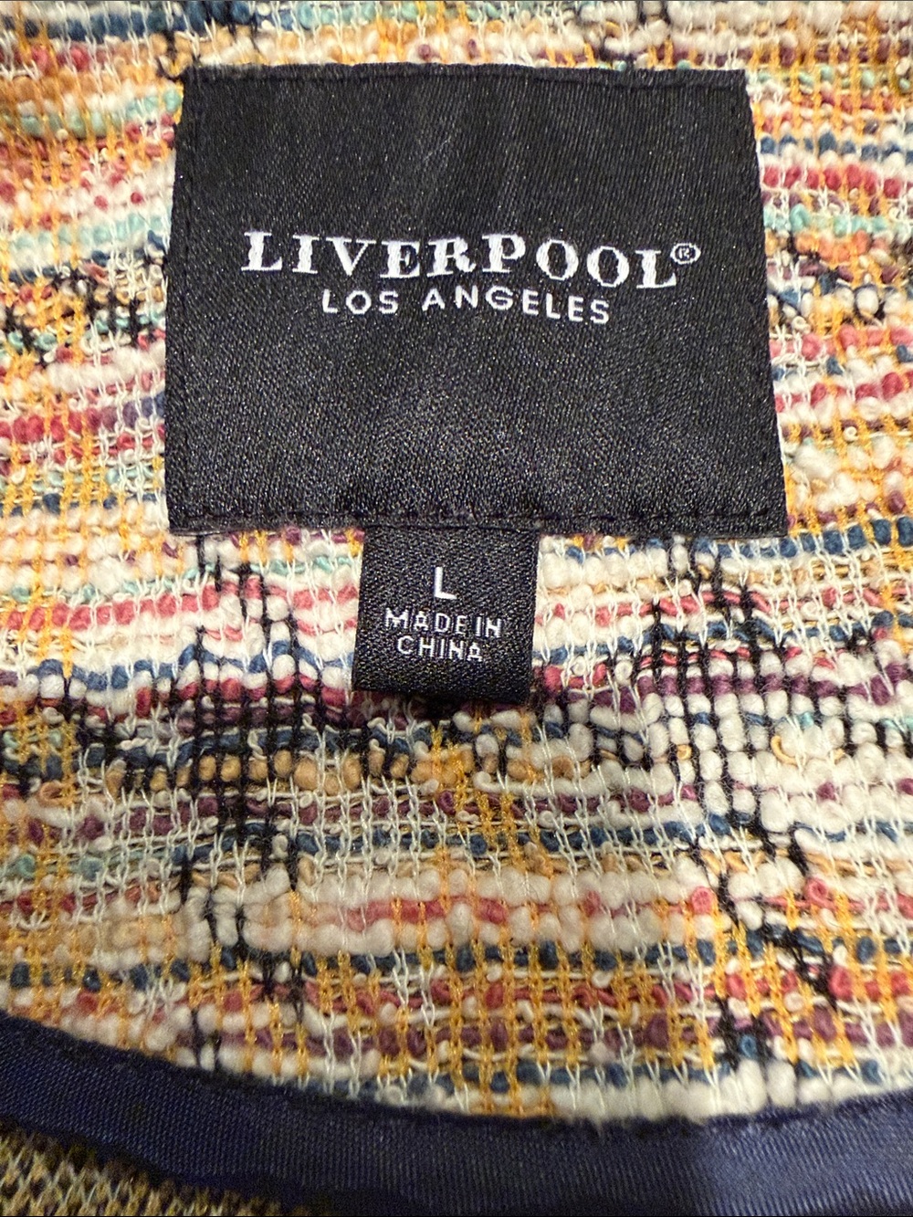 Liverpool Multicolor Tweed Zip-Front Jacket - Picture 5 of 6